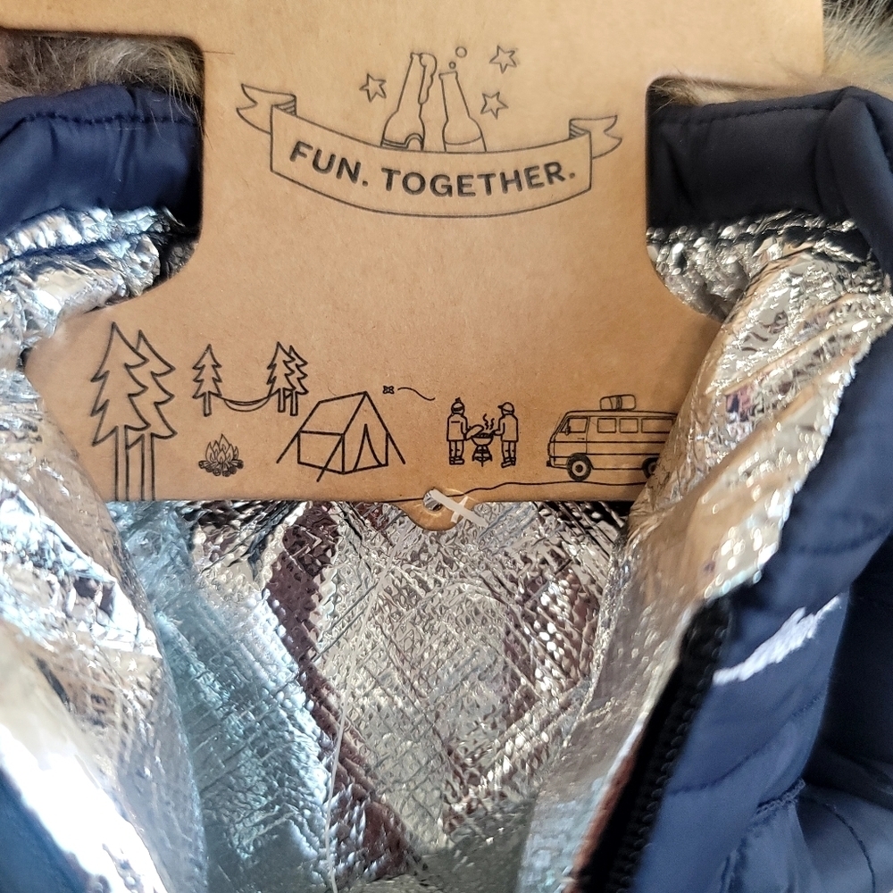 PUFFIN X EDDIE BAUER + KOHL'S Can Cooler Puffer Park , wine bottle X mas cover - Picture 10 of 16